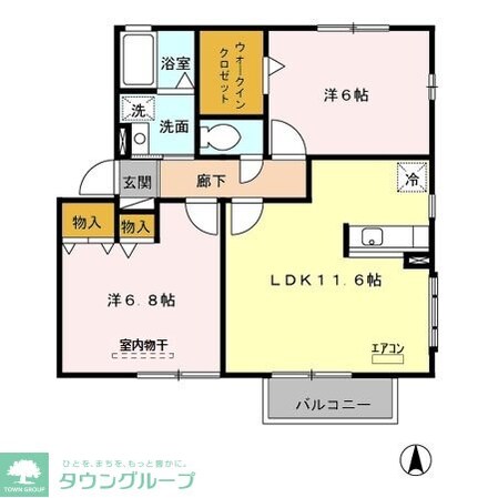エクレーレ Aの物件間取画像